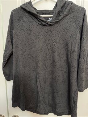 Columbia Charcoal Hooded Lightweight Top